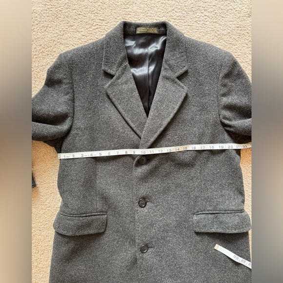 VTG Unisex Tiger Hall Wool Pea Overcoat - Picture 4 of 9